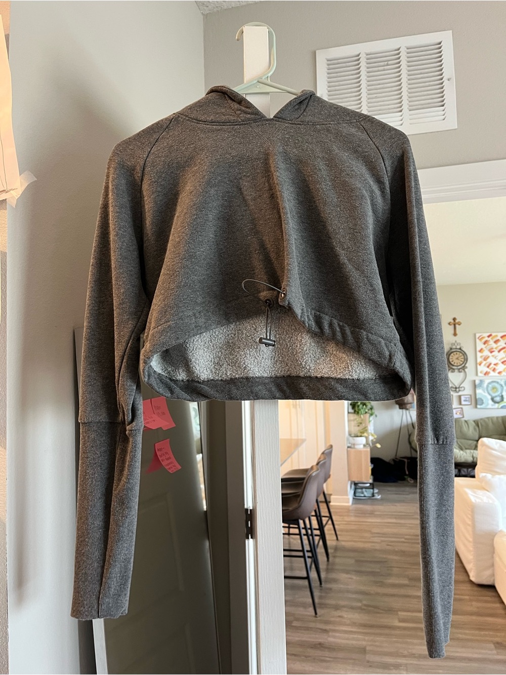 Gymshark Charcoal Gray Cropped Hoodie